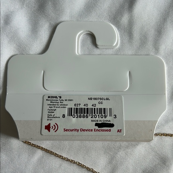 LC Lauren Conrad Gold Tone Circle /Paperclip Pendant Necklace - Picture 12 of 12